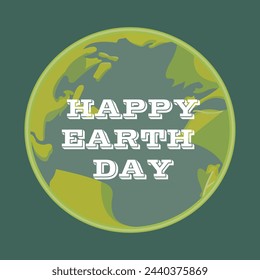 diseño del vector del día de la tierra feliz