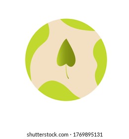 ¡Feliz Día de la Tierra! Ilustración ecológica vectorial para afiche social, pancarta o tarjeta sobre el tema de salvar el planeta. Haz el día del mundo cotidiano. Hoja verde en el planeta. Ilustración del vector de color.