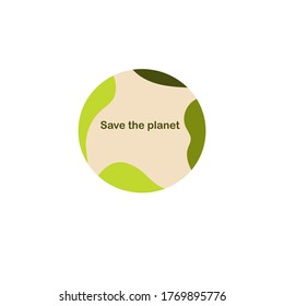 Happy Earth Day! Vector eco illustration for social poster, banner or card on the subject of saving the planet. 