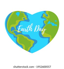 Happy Earth Day! Vector eco illustration for social poster, banner or card on the theme of saving the planet. Make a daily earth day. April 22. Vector illustration on isolated background.