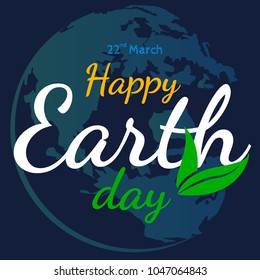 happy earth day vector flat graphic  background