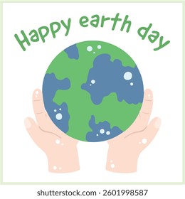 Happy Earth Day, Vector, Hand Drawn
