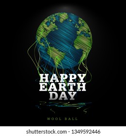 Happy Earth day Vector idea.
