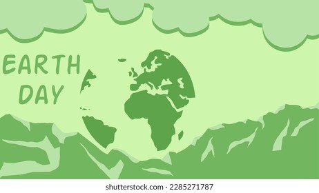 Happy earth day. Vector illustration of international mother earth day. Background of earth day design for celebration or environmental concerns. Save the world design for template and poster
