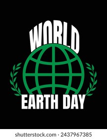 happy earth day vector illustration