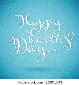 Happy earth day, vector illustration