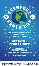 Happy Earth day vector   - set of vector eco illustrations of an environmental concept to save the world.Stories banner background of the holiday World earth Day. Suitable for social media stories.