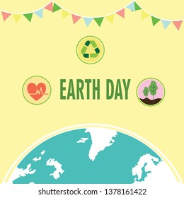 Happy Earth Day Vector Template Design Illustration