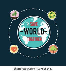 Happy Earth Day Vector Template Design Illustration