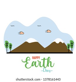 Happy Earth Day Vector Template Design Illustration