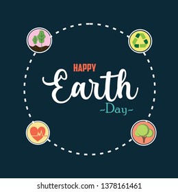 Happy Earth Day Vector Template Design Illustration