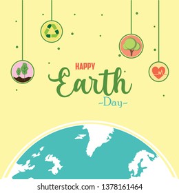Happy Earth Day Vector Template Design Illustration