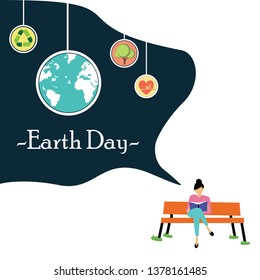 Happy Earth Day Vector Template Design Illustration