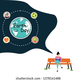 Happy Earth Day Vector Template Design Illustration