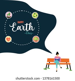 Happy Earth Day Vector Template Design Illustration
