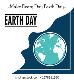 Happy Earth Day Vector Template Design Illustration