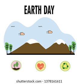 Happy Earth Day Vector Template Design Illustration