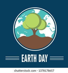 Happy Earth Day Vector Template Design Illustration