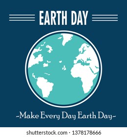 Happy Earth Day Vector Template Design Illustration