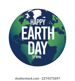 Happy Earth Day Vector Template, perfect for office, company, school, social media, advertising, printing and more