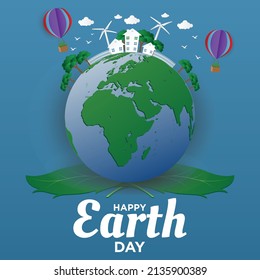 happy earth day vector, this design use for any kind of creative work