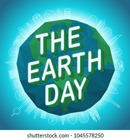 Happy Earth Day. World environment day vector concept
