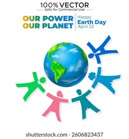 Happy Earth Day. World Environmental Awareness and Global Protection Concept.