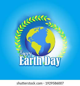 Happy earth day-vector illustration with abstract background 