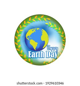 Happy earth day-vector illustration with abstract background 