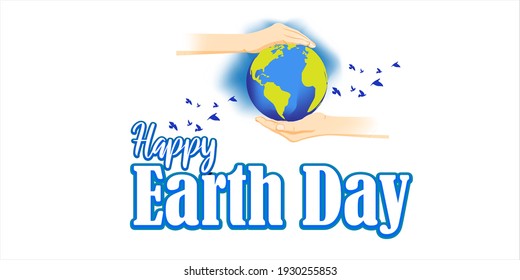 Happy earth day-vector illustration with abstract background 