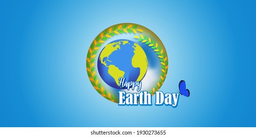 Happy earth day-vector illustration with abstract background 