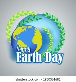 Happy earth day-vector illustration with abstract background 