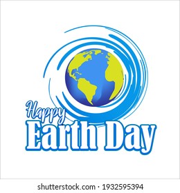 Happy earth day-vector illustration with abstract background 