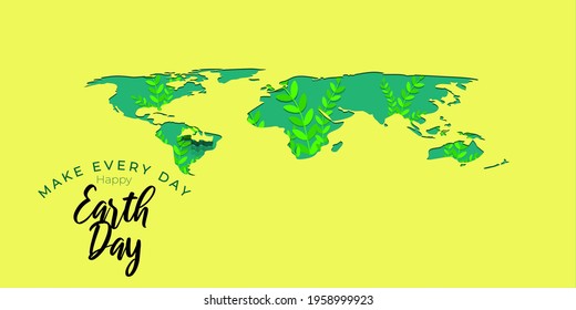 Happy earth day-vector illustration with abstract background 