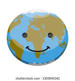 Happy earth planet image. Vector illustration design