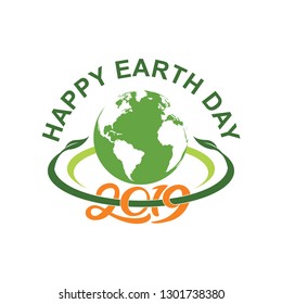 Happy earthday with circle years