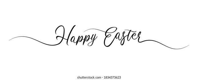 happy easte letter calligraphy banner