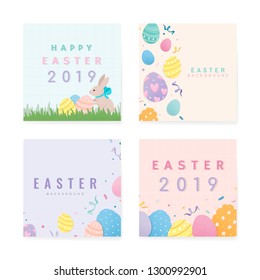 Happy Easter 2019 greetings card vector