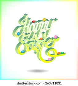 Happy Easter 3d lettering with Jelly Beans