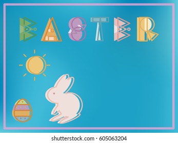 Happy easter abstract background.