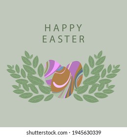 Happy Easter. Abstract background. Easter eggs.