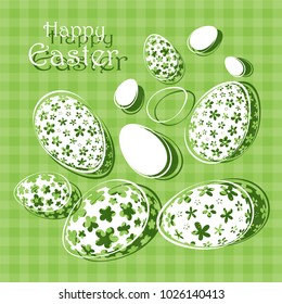 Happy easter abstract postcard background. Vector illustration.