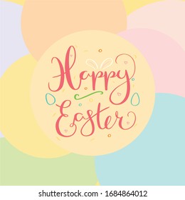 Happy easter backgound with lettering