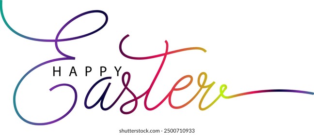 Happy Easter background, card, poster. Vector, Happy Easter gradient color