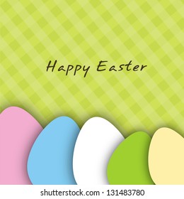 Felices antecedentes de Pascua con huevos coloridos.