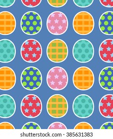Happy Easter Background with colorful easter eggs