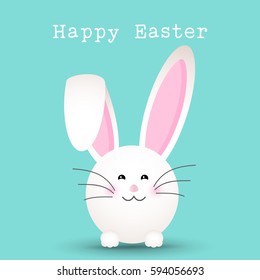 Happy Easter background with cute bunny