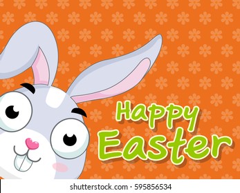 Happy Easter background with cute bunny
