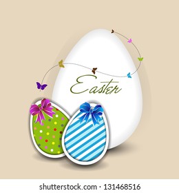 Happy Easter background with decorat