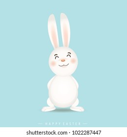 Happy easter background design. Happy easter cards with Easter bunnies. Vector illustration.